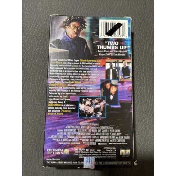 Blue Streak (VHS, 2000) Martin Lawrence Luke Wilson Dave Chappelle Cop Comedy - Picture 3 of 7